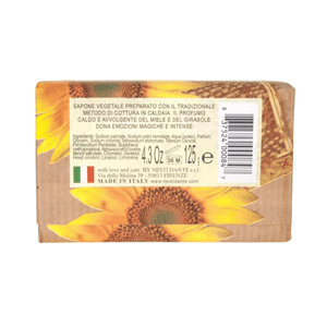 
                  
                    Load image into Gallery viewer, Nesti Dante Marsiglia In Fiore Honey &amp;amp; Sunflower Soap 125G Back
                  
                