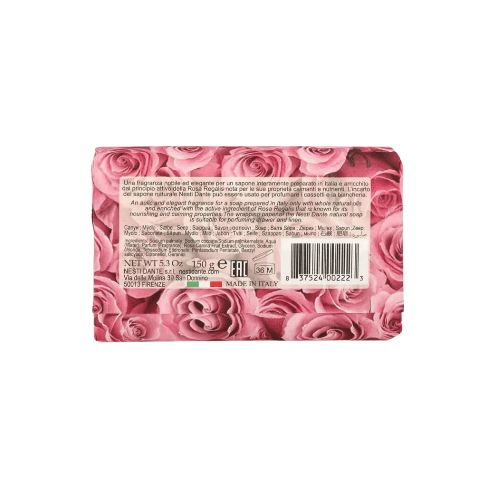 
                  
                    Load image into Gallery viewer, Nesti Dante Rosa Principessa Soap 150g Back
                  
                