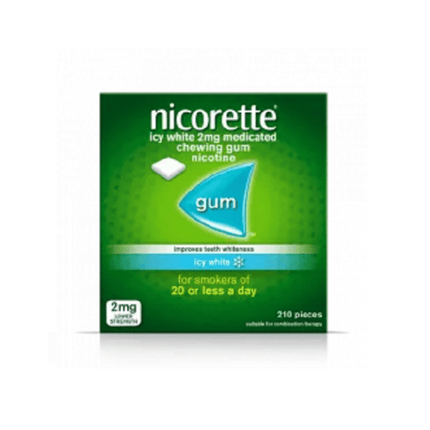 Nicorette 2mg Gum Icy White - 210 Pieces