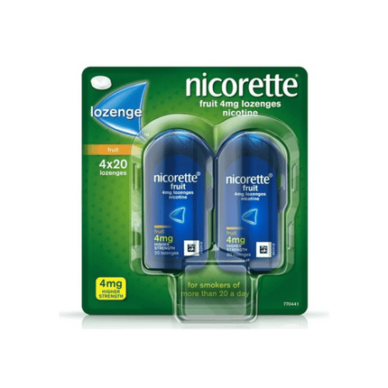 Nicorette Lozenge Fruit 4mg 80 Pack