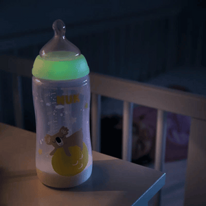 
                  
                    Load image into Gallery viewer, Nuk First Choice Glow in the Dark Temperature Control Bottle - 300ml Koala
                  
                