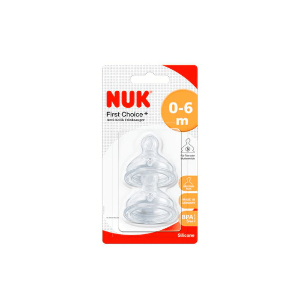 
                  
                    Load image into Gallery viewer, Nuk First Choice Silicone Teat Size 1 Small Twin pack
                  
                