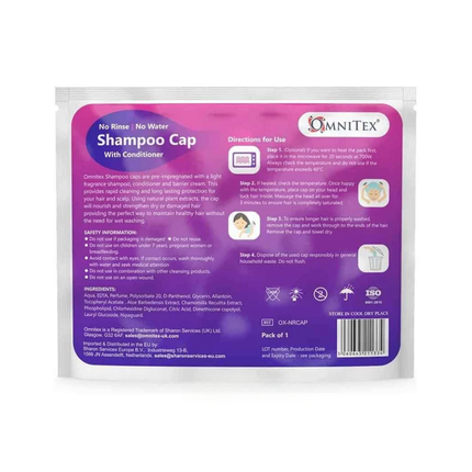 Omnitex Premium Rinse Free Shampoo Cap