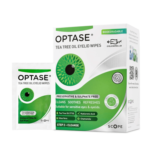 Optase Tea Tree Oil Lid Wipes