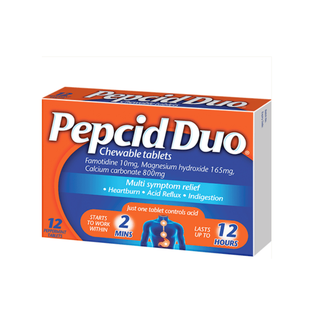 Pepcid Duo Chewable Tablets 12's