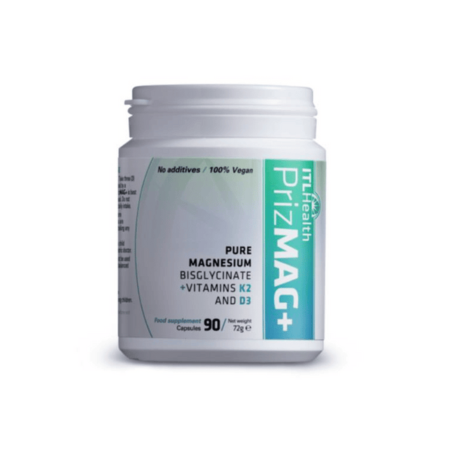 PrizMAG Magnesium Bisglycinate -Plus Vit D & K 90 caps