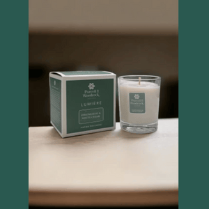 
                  
                    Load image into Gallery viewer, Purcell &amp;amp; Woodcock Lumiére Lemongrass &amp;amp; White Cedar Scented Candle
                  
                