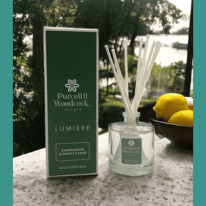 
                  
                    Load image into Gallery viewer, Purcell &amp;amp; Woodcock Lumiére Lemongrass &amp;amp; White Cedar Scented Reed Diffuser
                  
                