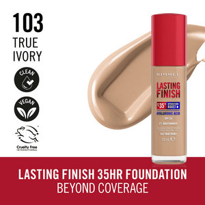 
                  
                    Load image into Gallery viewer, Rimmel London Lasting Finish 35 Hour Foundation - 103: True Ivory
                  
                