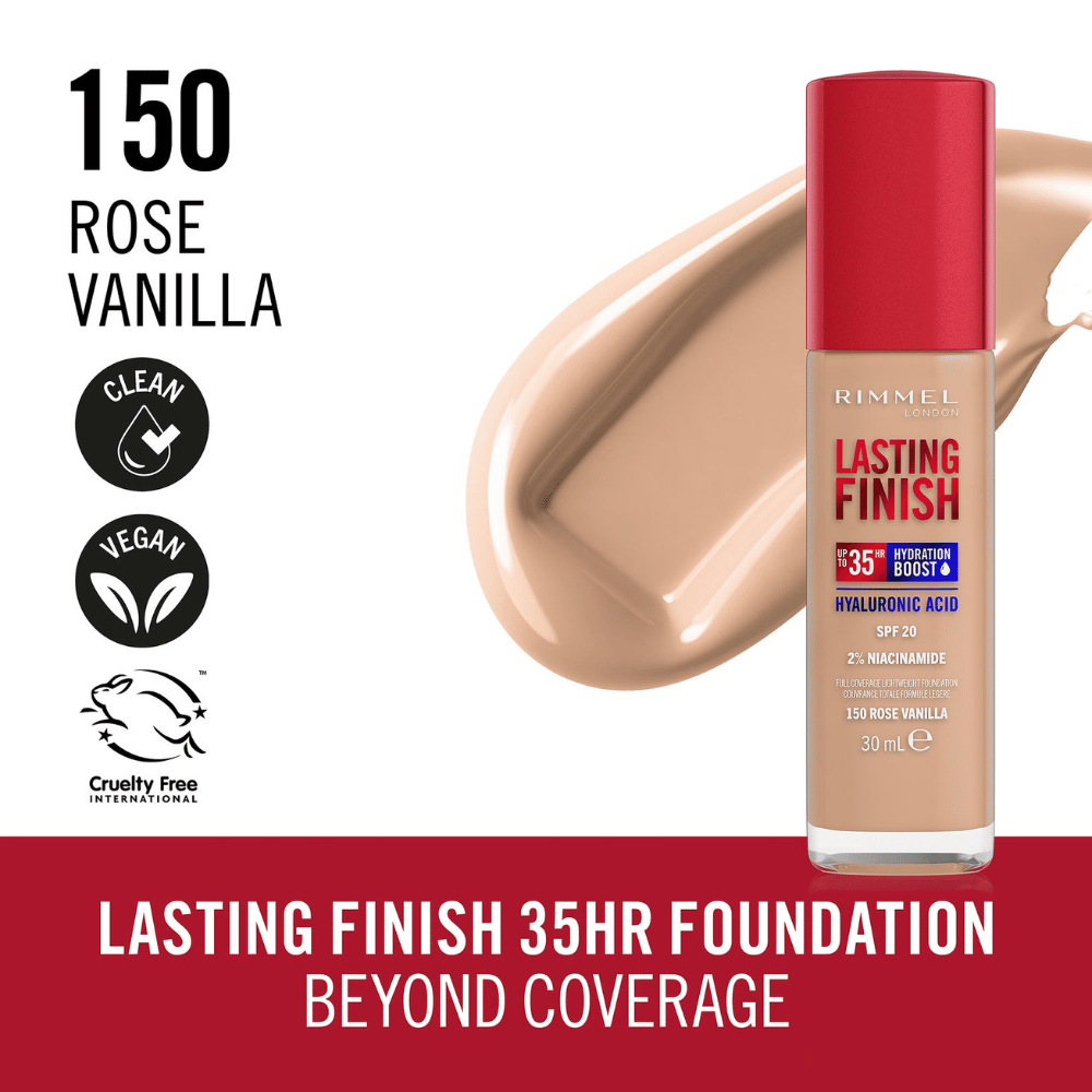 
                  
                    Load image into Gallery viewer, Rimmel London Lasting Finish 35 Hour Foundation - 150: Rose Vanilla
                  
                