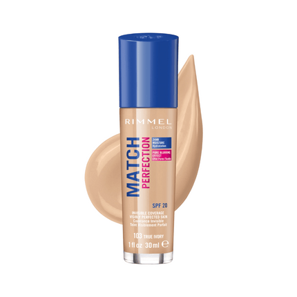 Rimmel London Match Perfection Foundation SPF20 - 103 True Ivory