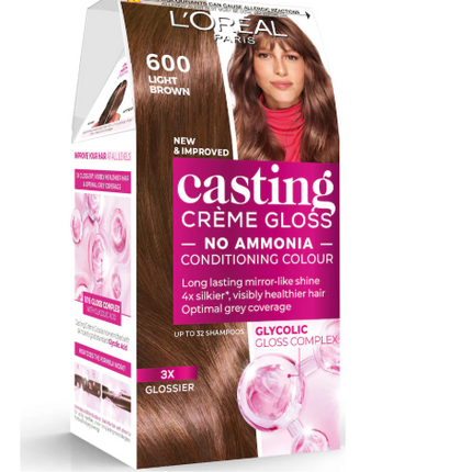 L'Oreal Casting Creme Gloss 600 Light Brown Semi Permanent Hair Dye