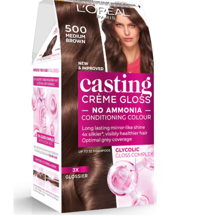 L'Oreal Casting Creme Gloss 500 Medium Brown Semi Permanent Hair Dye
