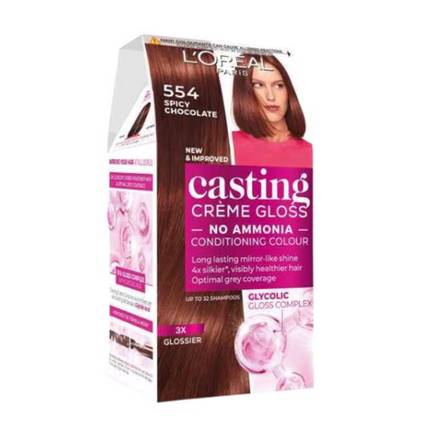 L'Oreal Casting Creme Gloss 554 Spicy Chocolate Semi Permanent Hair Dye