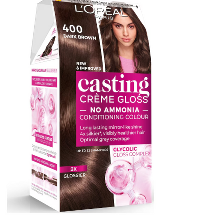 L'Oreal Casting Creme Gloss 400 Dark Brown Semi Permanent Hair Dye