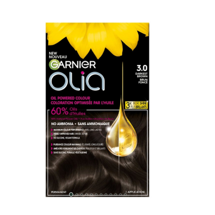 Garnier Olia 3.0 Darkest Brown Permanent Hair Dye