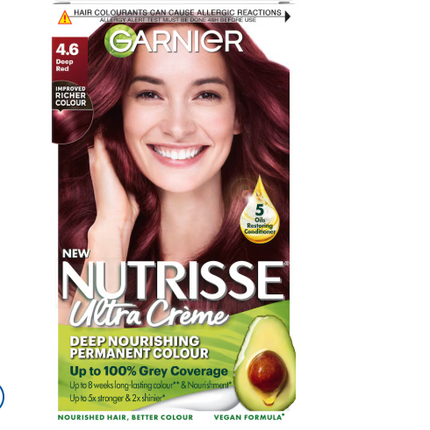 Garnier Nutrisse 4.6 Deep Red Permanent Hair Dye