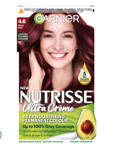 Garnier Nutrisse 4.6 Deep Red Permanent Hair Dye