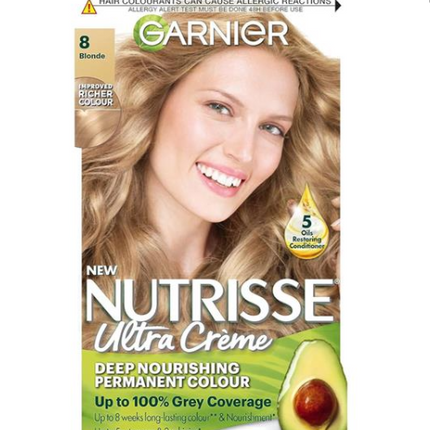 Garnier Nutrisse 8 Blonde Permanent Hair Dye