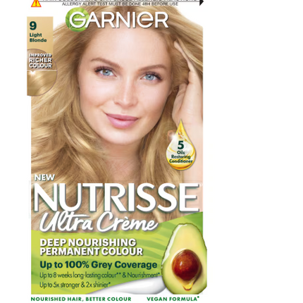 Garnier Nutrisse 9 Light Blonde Permanent Hair Dye