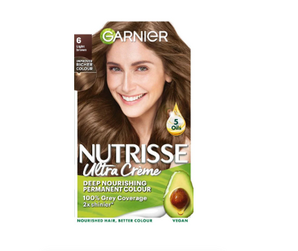 Garnier Nutrisse 6 Light Brown Permanent Hair Dye