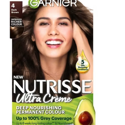 Garnier Nutrisse 4 Dark Brown Permanent Hair Dye