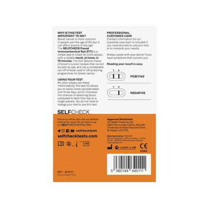 SELFCheck Faecal Immunochemical Test (FIT) - 1 Test