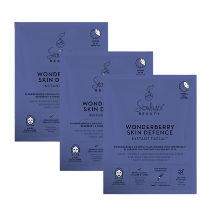 Seoulista Beauty Wonderberry Instant Facial Trio