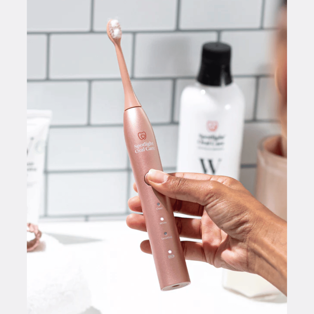 
                  
                    Load image into Gallery viewer, Spotlight Oral Care Sonic Tooth Brush-Rose Gold
                  
                