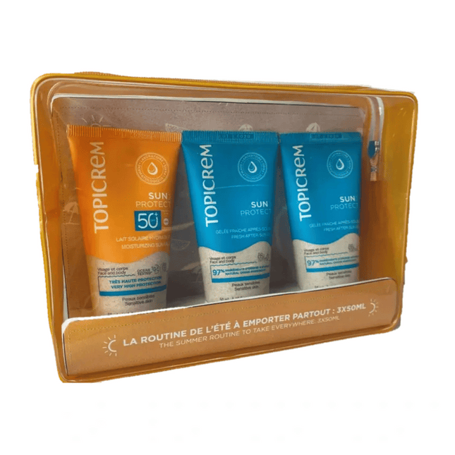 Topicrem Sun TRAVEL KIT (Sun milk + Fresh gel + Shower gel 3x50ml)