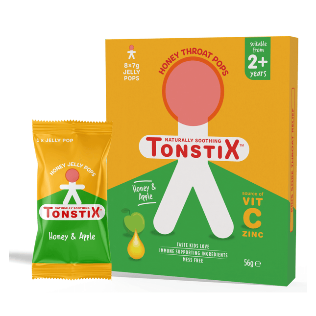 Tonstix Honey Jelly Throat Pops – Honey & Apple – 8 Pack