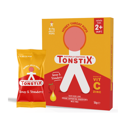 Tonstix Honey Jelly Throat Pops – Honey & Strawberry – 8 Pack