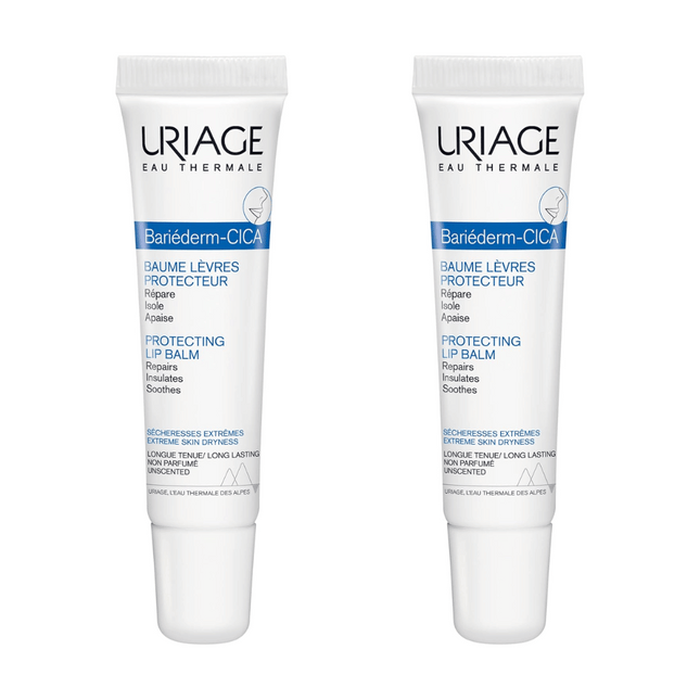 Uriage Bariederm Cica-Lips Protecting Balm Duo