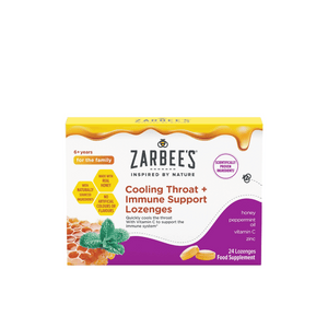 
                  
                    Load image into Gallery viewer, Zarbee’s Cooling Throat + Immune Support Lozenges 24&amp;#39;s
                  
                