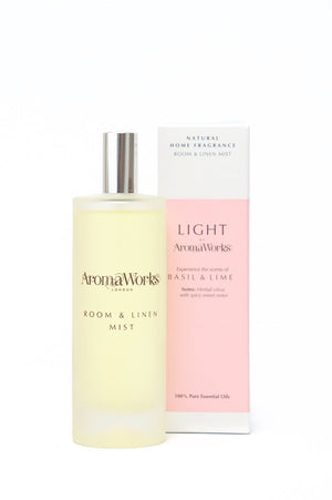 
                  
                    Load image into Gallery viewer, AromaWorks Light Range- Basil &amp;amp; Lime Room Mist
                  
                