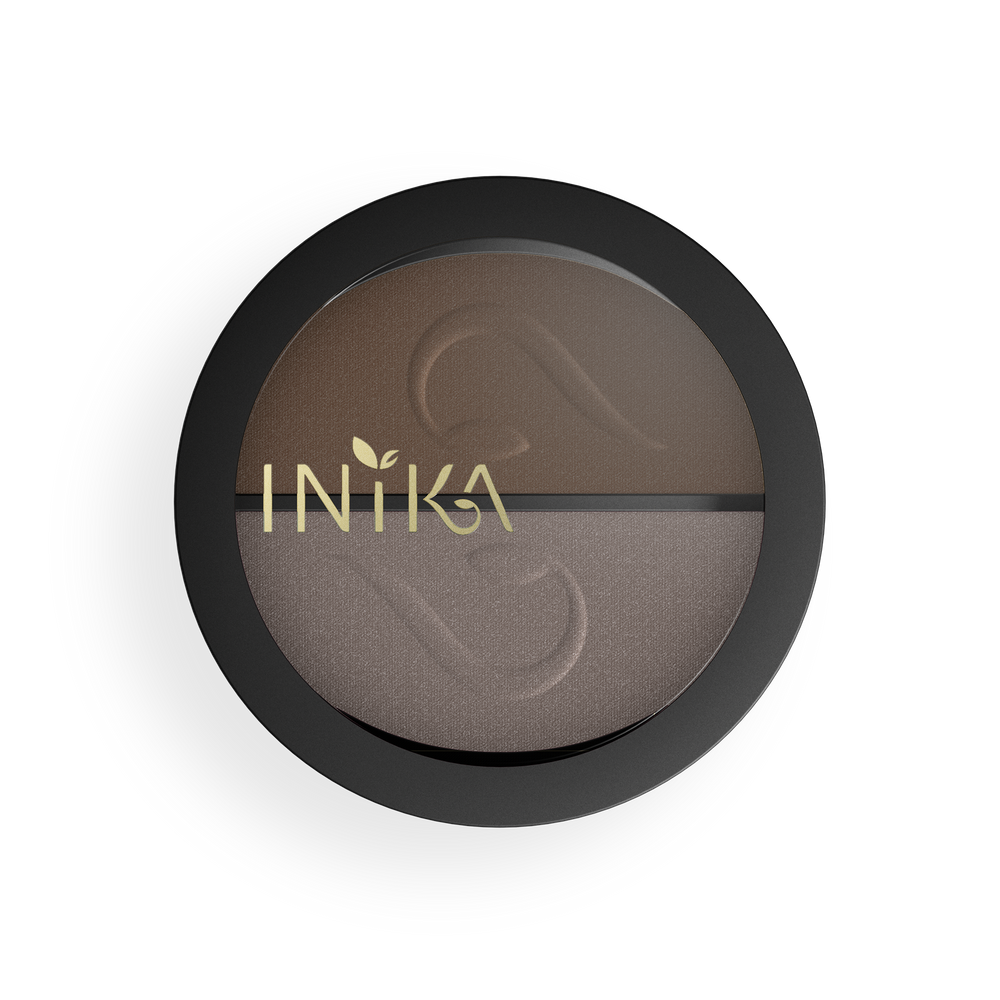 INIKA Certified Organic Pressed Mineral Eyeshadow Duo (Choc Coffee) from YourLocalPharmacy.ie