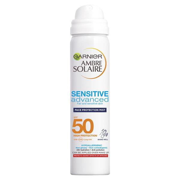 Ambre Solaire Sensitive Hydrating Face Sun Cream Mist SPF50+