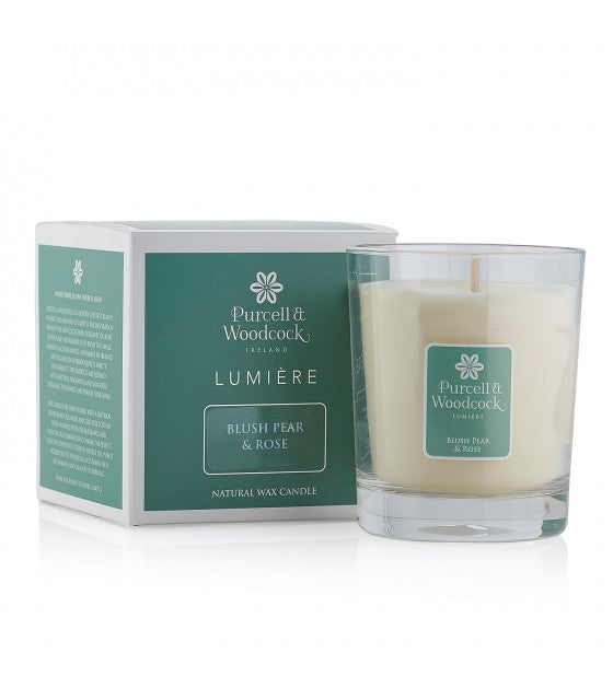 Purcell & Woodcock Lumiere Blush Pear & Rose Scented Candle from YourLocalPharmacy.ie