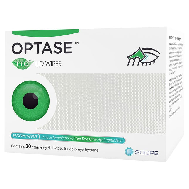 Optase Tea Tree Oil Lid Wipes from YourLocalPharmacy.ie