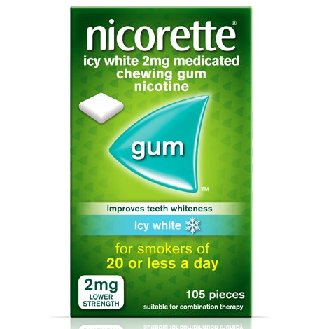 Nicorette 2mg Gum Icy White from YourLocalPharmacy.ie